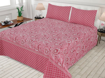 Gul Ahmed-King cotton bedsheet 3 pcs