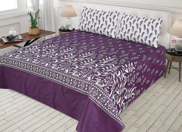 Gul Ahmed-King cotton bedsheet 3 pcs