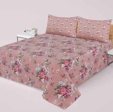 Gul Ahmed-King cotton bedsheet 3 pcs