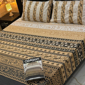 Gul Ahmed-King cotton bedsheet 3 pcs
