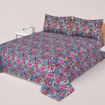 Gul Ahmed-King cotton bedsheet 3 pcs