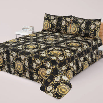 Gul Ahmed-King cotton bedsheet 3 pcs