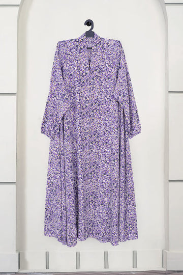 Apricot – Floral Front Open Abaya ( DZN 5522 )