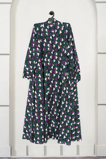 Apricot – Floral Front Open Abaya ( DZN 5516 )