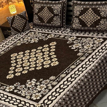 4Pc Velvet Jaquard Bedsheet (Ds No 1046)