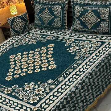 4Pc Velvet Jaquard Bedsheet (Ds No 1045)