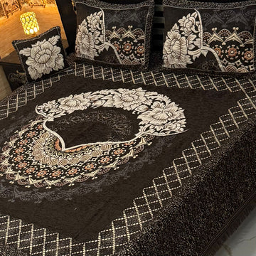 4Pc Velvet Jaquard Bedsheet (Ds No 1057)