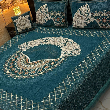 4Pc Velvet Jaquard Bedsheet (Ds No 1060)