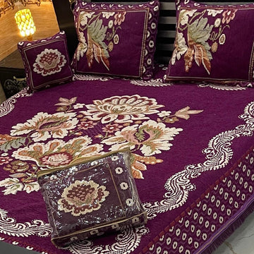 4Pc Velvet Jaquard Bedsheet (Ds No 1067)