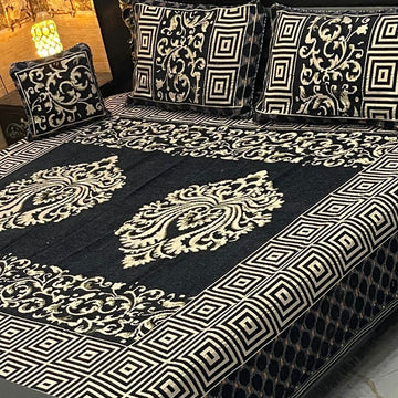 4Pc Velvet Jaquard Bedsheet (Ds No 1081)