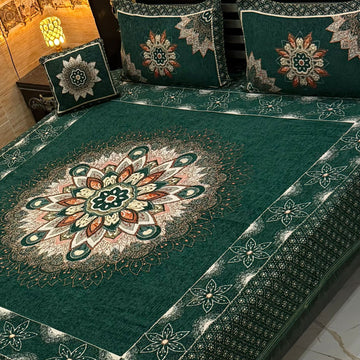 4Pc Velvet Jaquard Bedsheet (Ds No 1089)