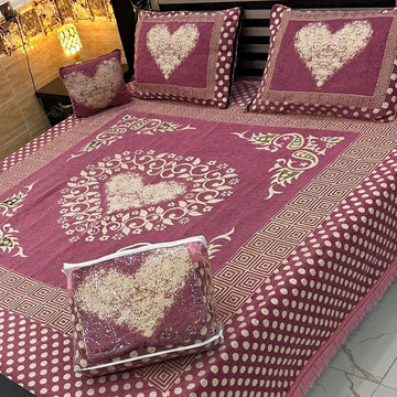 4Pc Velvet Jaquard Bedsheet (Ds No 1091)