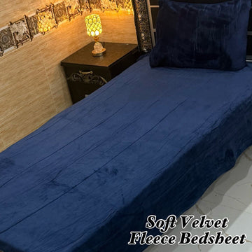 Single Soft Velvet Fleece Bedsheet