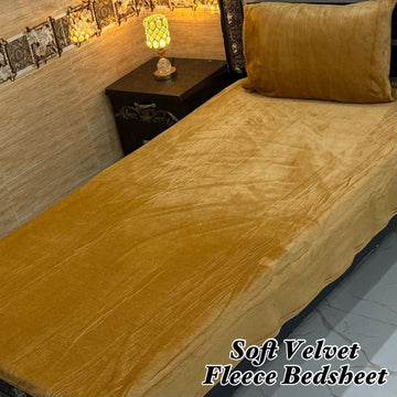 Single Soft Velvet Fleece Bedsheet