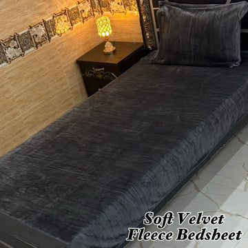 Single Soft Velvet Fleece Bedsheet