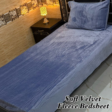 Single Soft Velvet Fleece Bedsheet