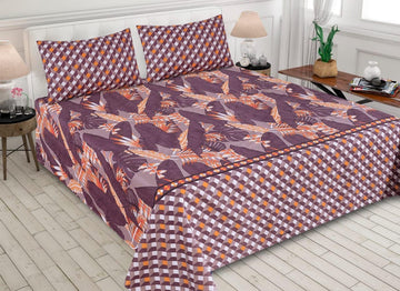 Gul Ahmed-King cotton bedsheet 3 pcs