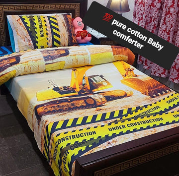 3 PCs Single Kids Winter Comforter Set