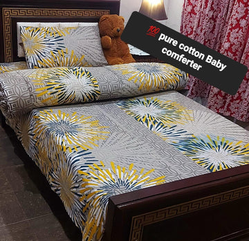 3 PCs Single Kids Winter Comforter Set