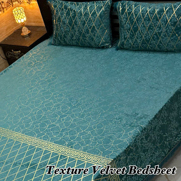 3PC Texture Velvet Bedsheet